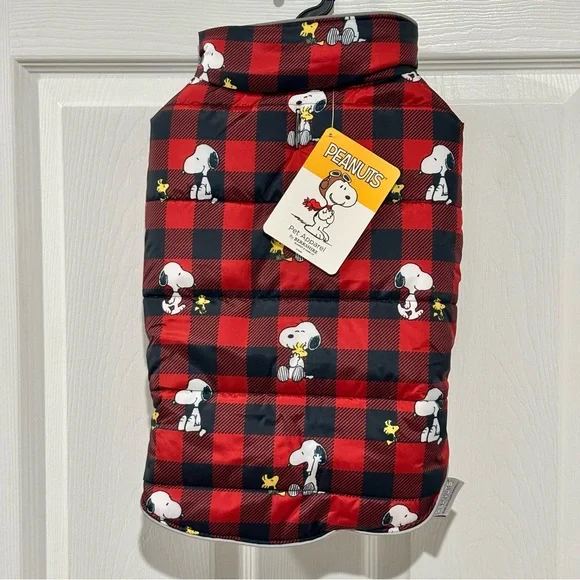 NWT Snoopy and Woodstock Peanuts Winter Coat for Dog Size MEDIUM NEW - Picture 2 of 12